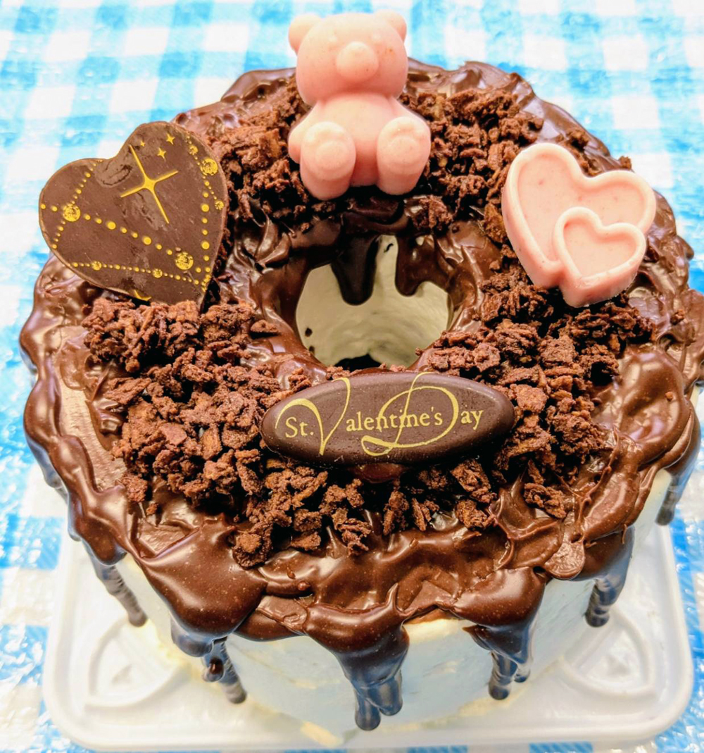 バレンタインシフォンケーキ