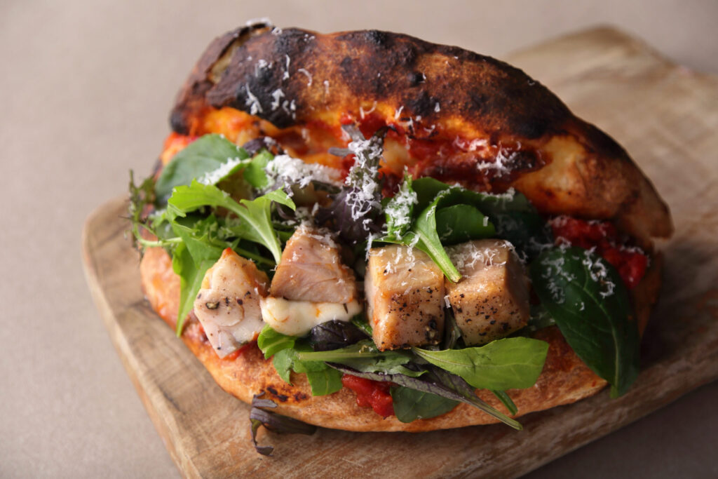 やわらかチキンピザサンド