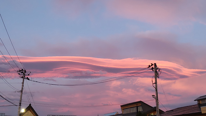 面白い雲　山辺町